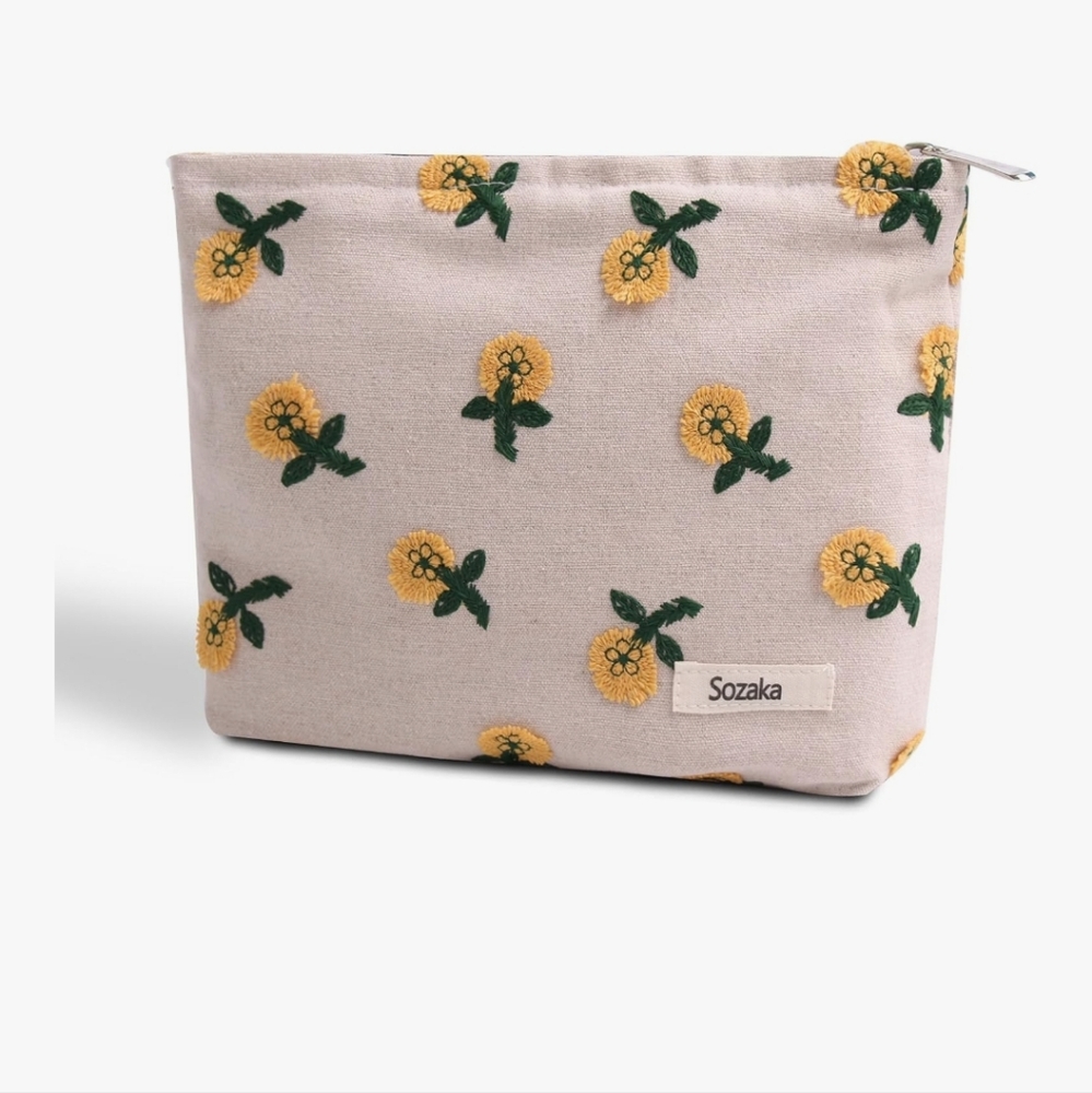SOZAKA Cosmetic Bag - Cream and Yellow
